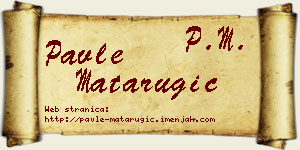 Pavle Matarugić vizit kartica